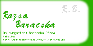 rozsa baracska business card